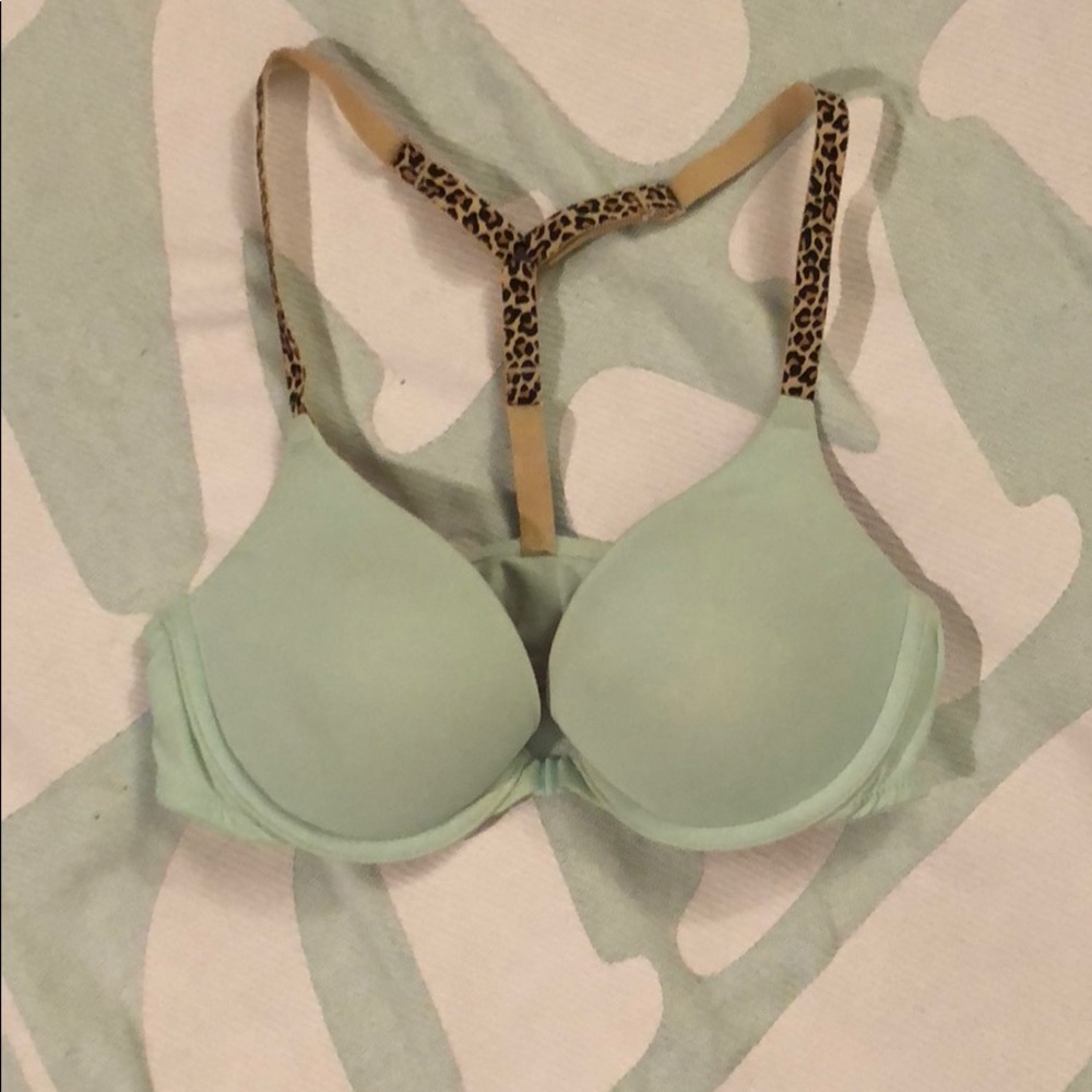 VS Pink mint push up bra